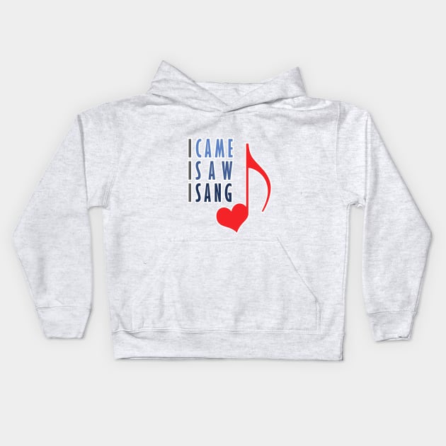 I Love Singing Kids Hoodie by evisionarts